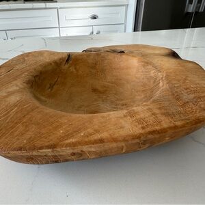 (Anthroplogie)Teak Root Round Bowl Planter